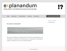Tablet Screenshot of explanandum.de